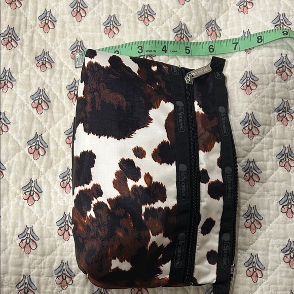 LeSportsac Black and Brown Cow Print Pouch - Picture 4 of 4